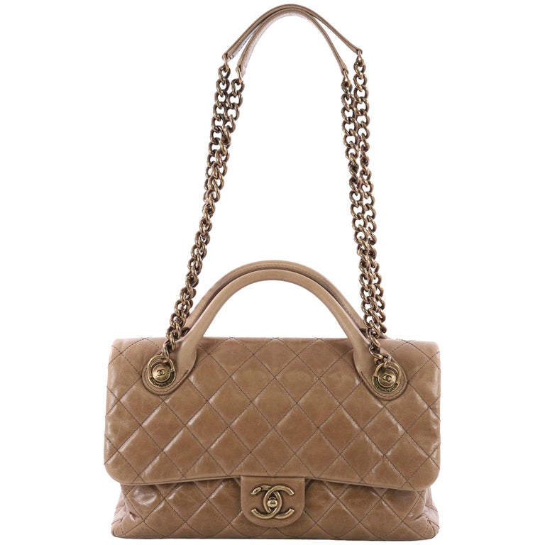 Chanel Castle Rock Flap Bag Quilted Glazed Calfskin Medium