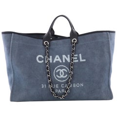 Chanel Deauville Chain Tote Canvas XL