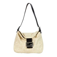 Cream Fendi Zucca Monogram Shoulder Bag