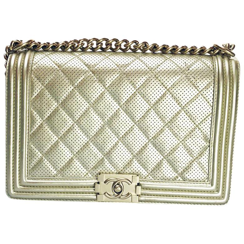 Chanel Gold Boy Bag Old Medium