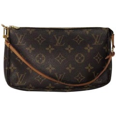  Louis Vuitton Monogram Pochette Accessories Wristlet Handbag