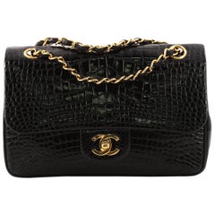 Chanel Vintage Classic Double Flap Bag Alligator Small