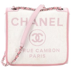 Chanel Deauville Messenger Bag Raffia Small 