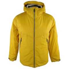 KJUS 42 Yellow Solid Polyamide Hooded Jacket