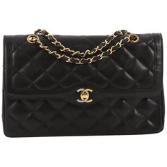 Chanel Vintage Two-Tone CC Flap Bag Quilted Lambskin Medium