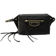 Balenciaga Black Leather Belt Bag 
