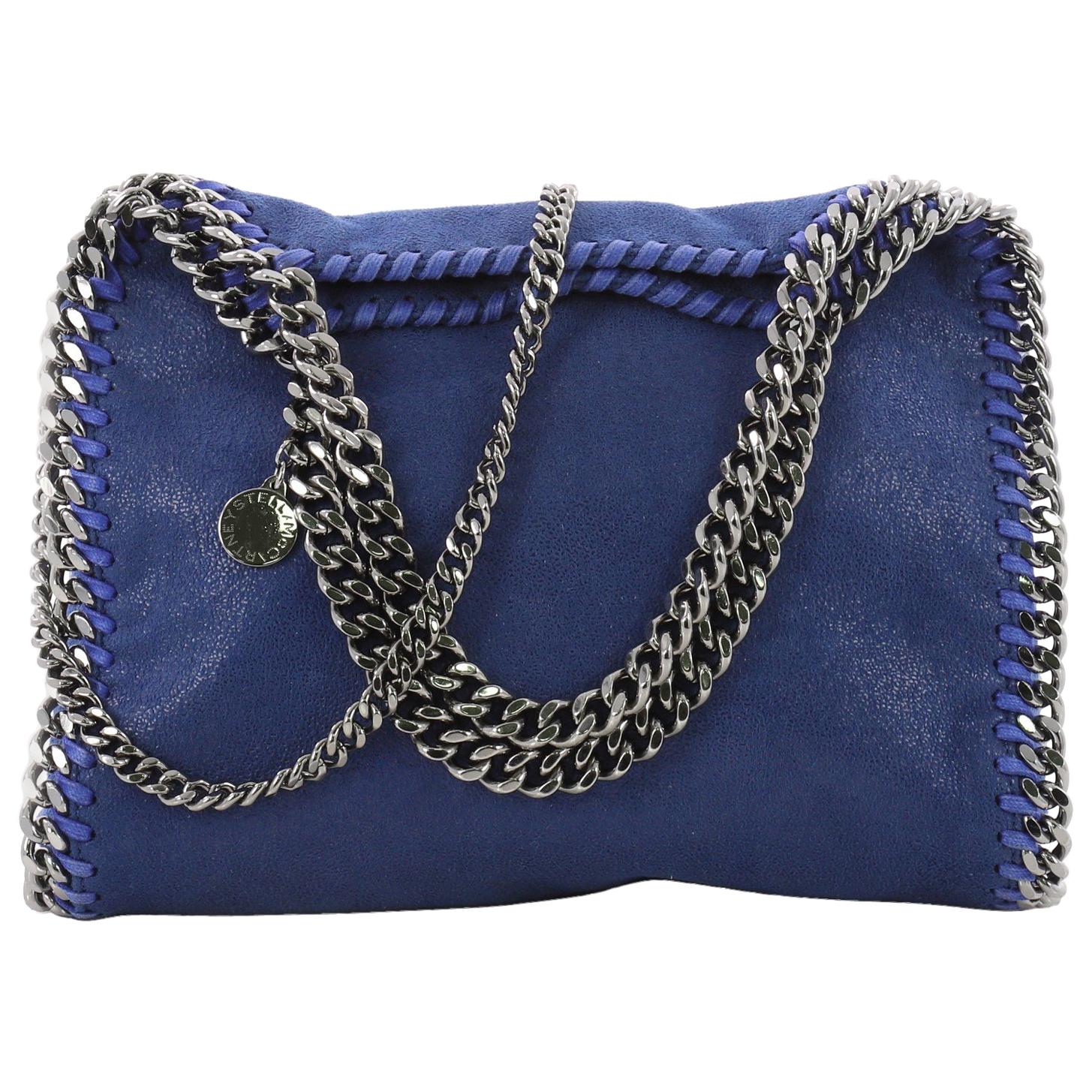 Stella McCartney Falabella Fold Over Crossbody Bag Shaggy Deer Mini