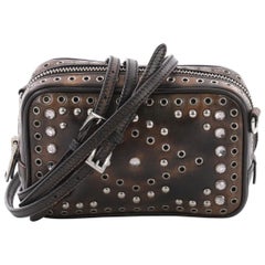 Prada Zip Crossbody Bag Studded Vitello Vintage Mini