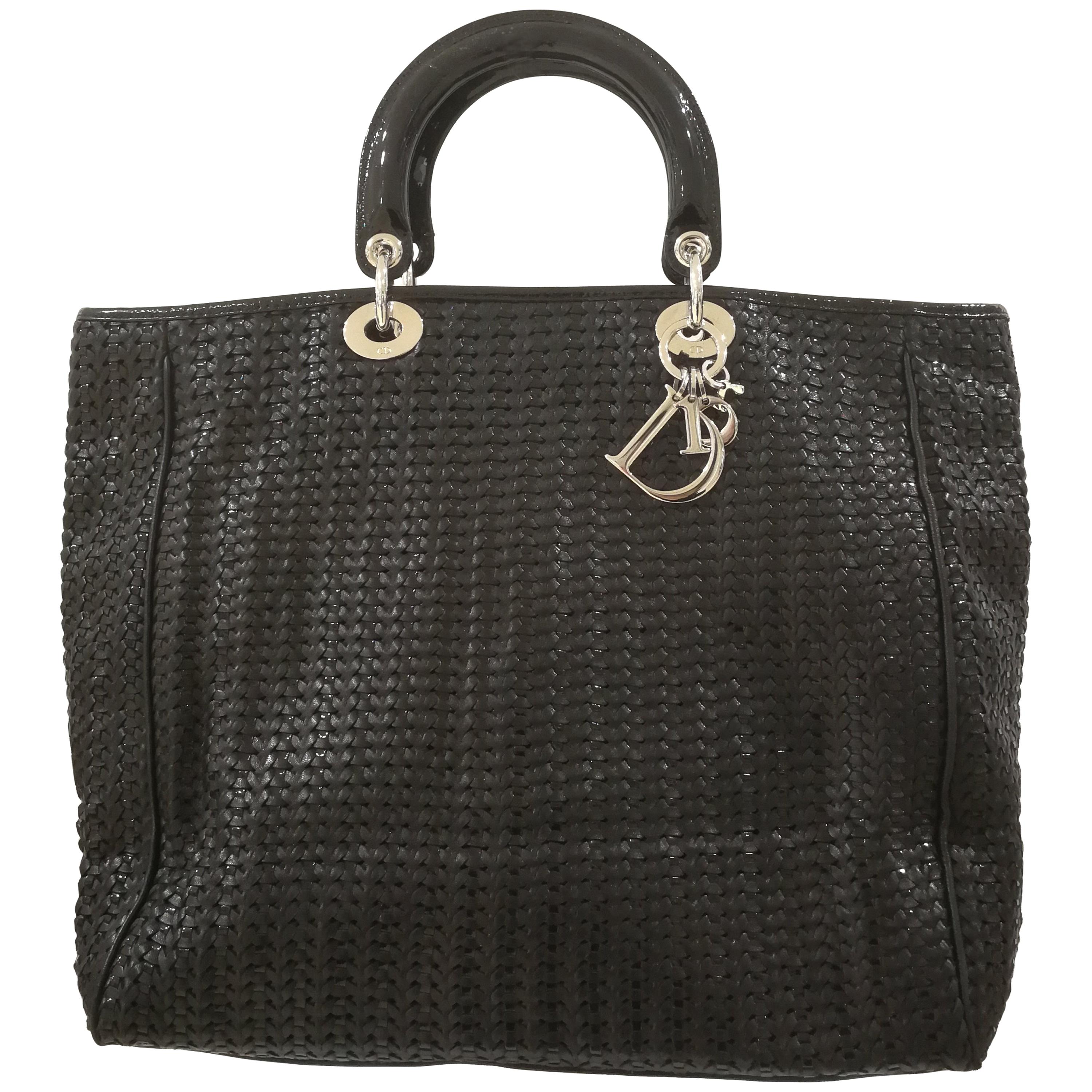 Christian Dior Black Patent Leather Bag