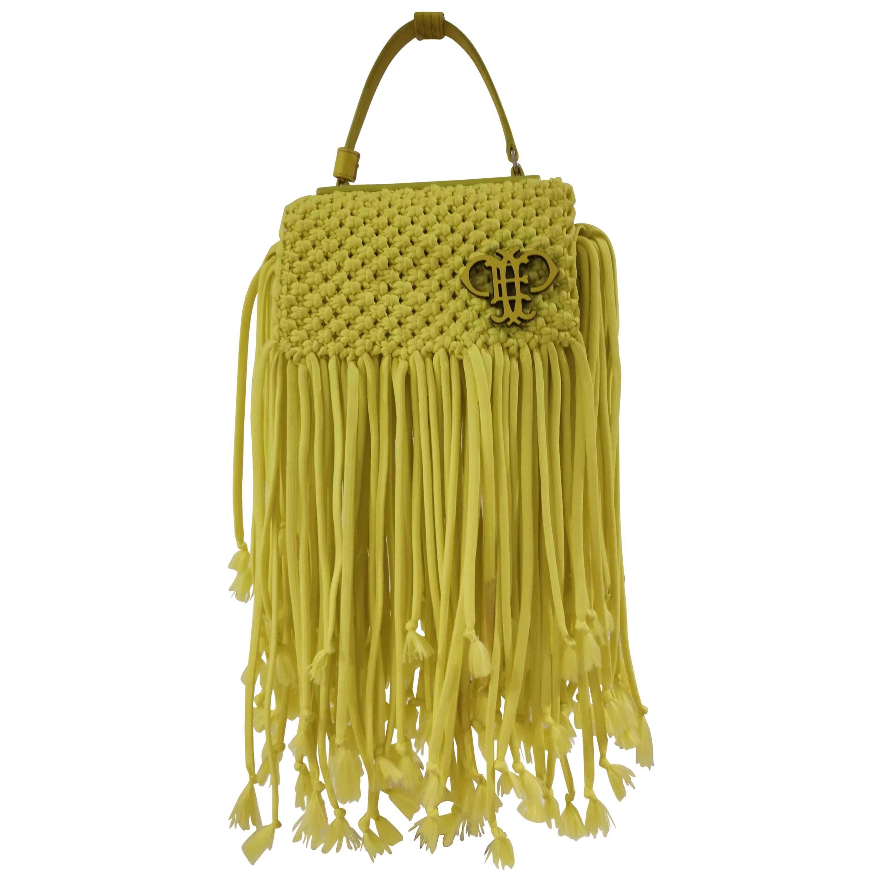 Emilio Pucci Yellow Fringes Shoulder Bag