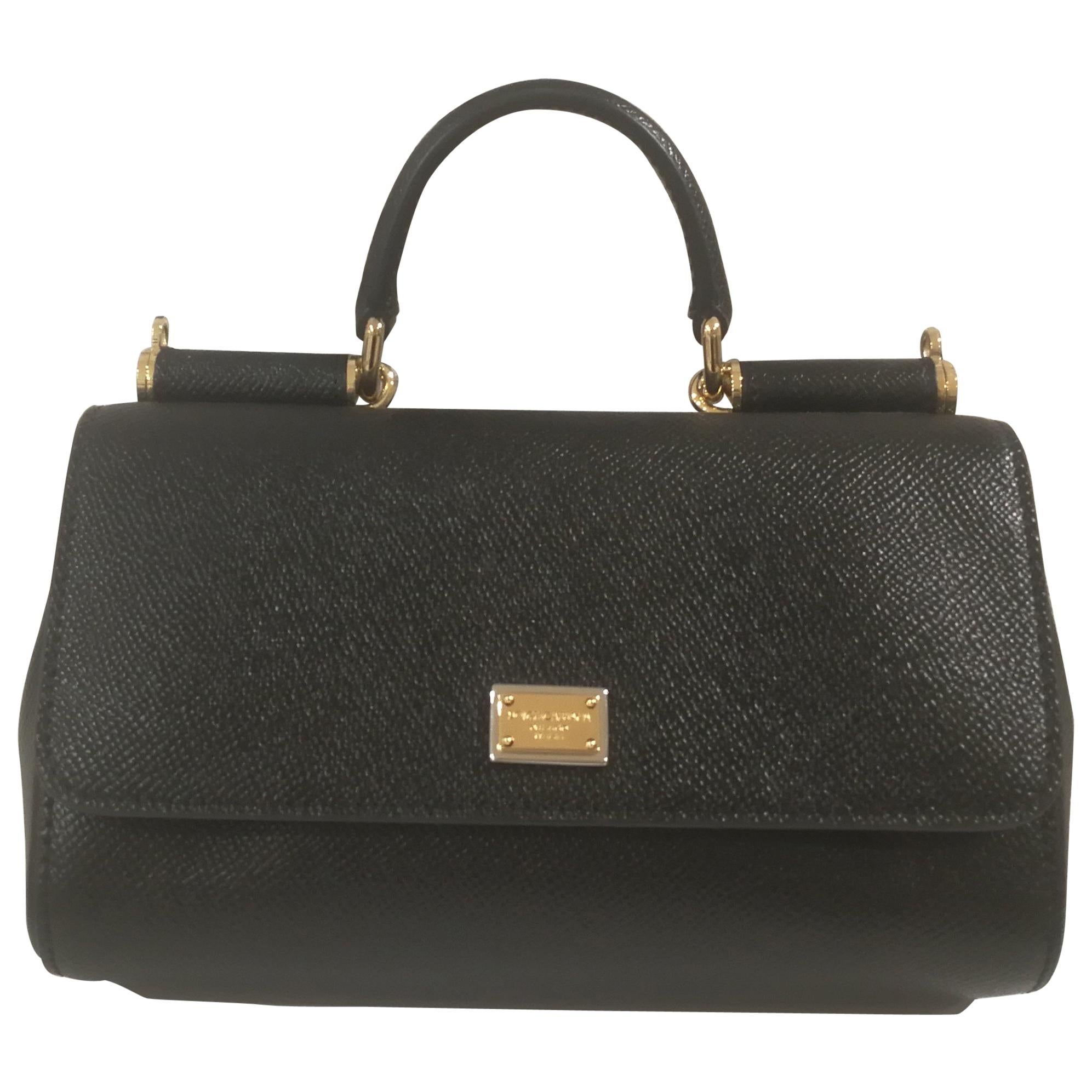 Dolce & Gabbana Black Leather Shoulder Bag NWOT