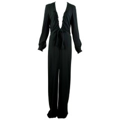 Chloe Black Low V-Neck Jumpsuit - Size FR  38