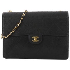 Chanel Vintage Square Classic Single Flap Bag Quilted Caviar Jumbo Chanel Vintage Square Classic Single Flap Bag Quilted Caviar Jumbo