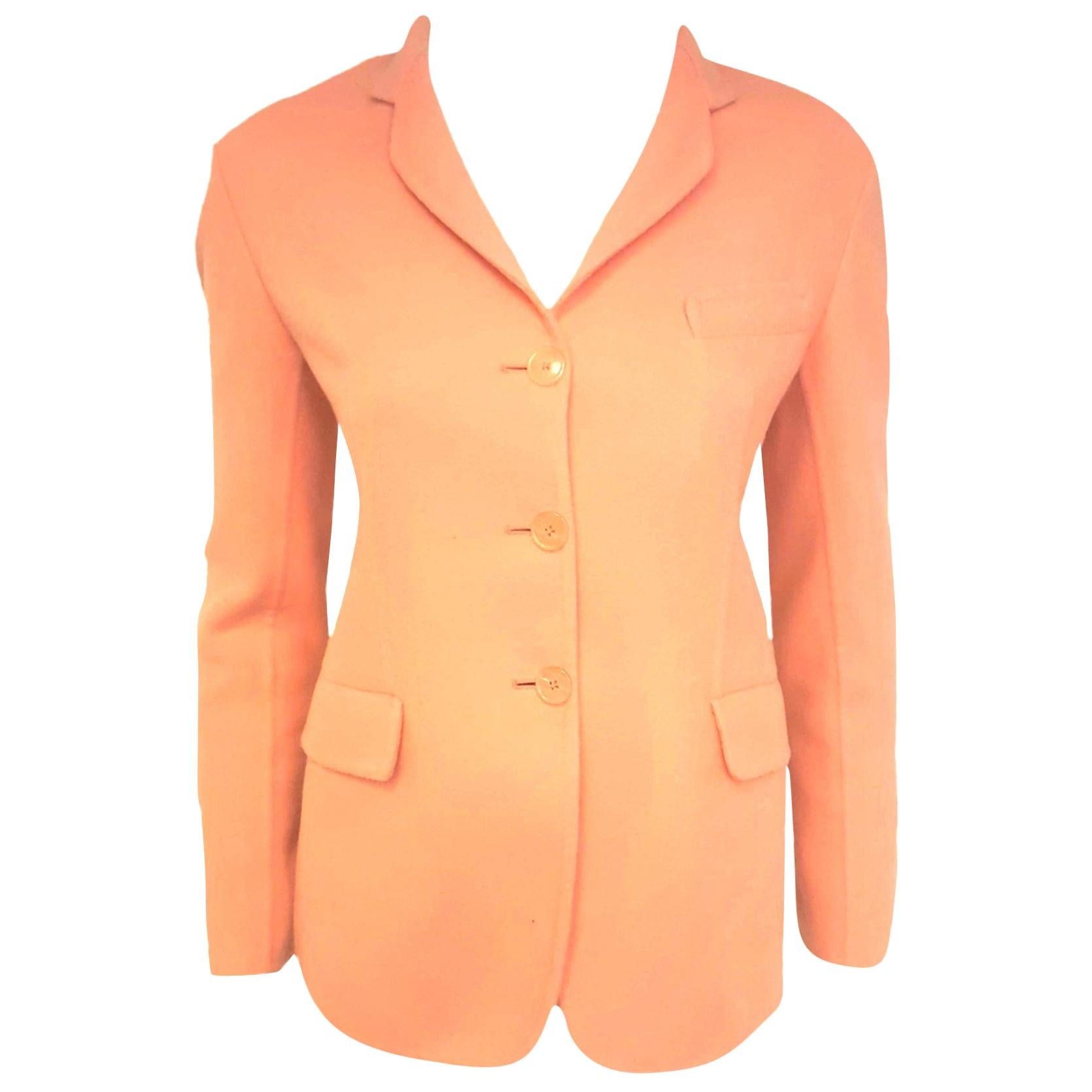 Jil Sander Pink Salmon Cashmere Jacket 