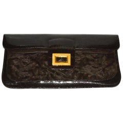 Gorgeous Kara Ross Lizard and Broadtail Clutch