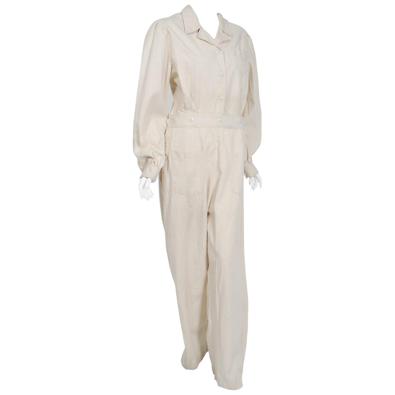 1940's Frontliner Cotton Twill 'Rosie The Riviter' Workwear Uniform Jumpsuit