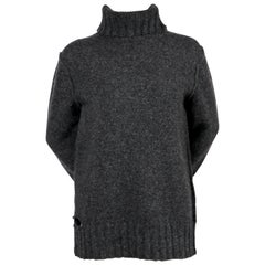 CELINE by PHOBE PHILO 'destroyed' grey Shetland wool sweater