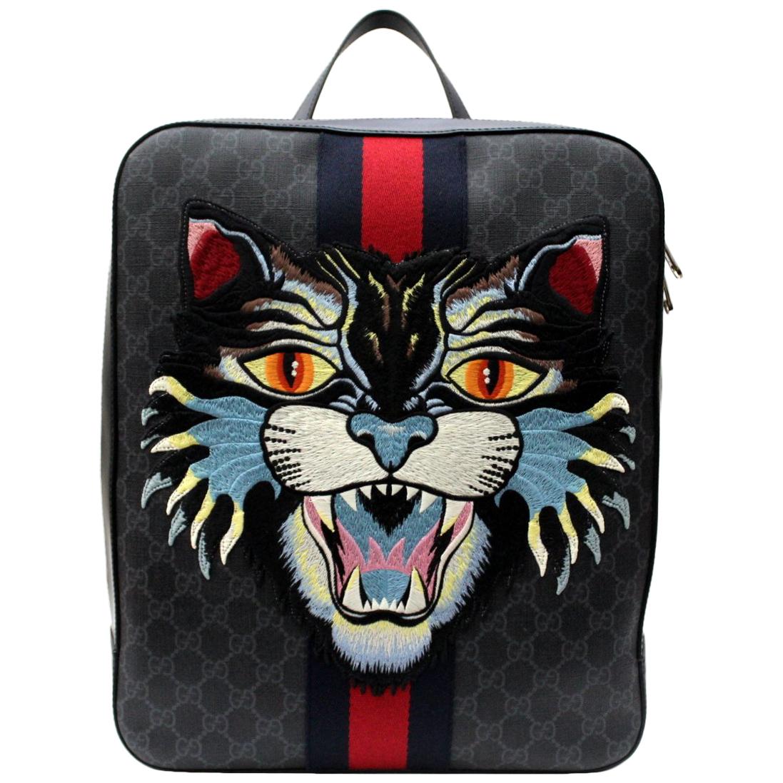 gucci angry cat backpack