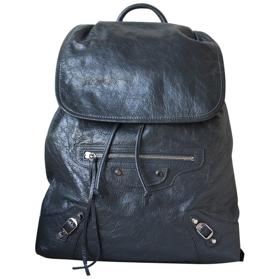 Balenciaga Classic Traveller Textured-Leather Backpack