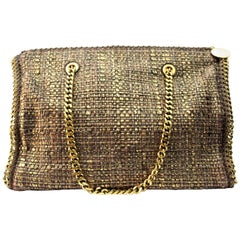 STELLA MCCARTNEY Gold Metallic Boucle Falabella Tote Bag