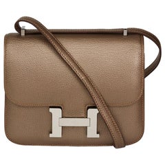 2005 Hermes Bronze Metallic Chevre Leather Constance 18