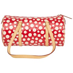 2012 Louis Vuitton Red Vernis Leather Dots Infinity Yayoi Kusama Papillon 30