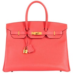 Hermes 35cm Birkin Bag in 'Rose Jaipur' Epsom with Gold hardware - Never Worn