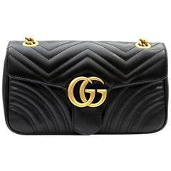 Gucci Marmont Black Leathe Shoulder Bag