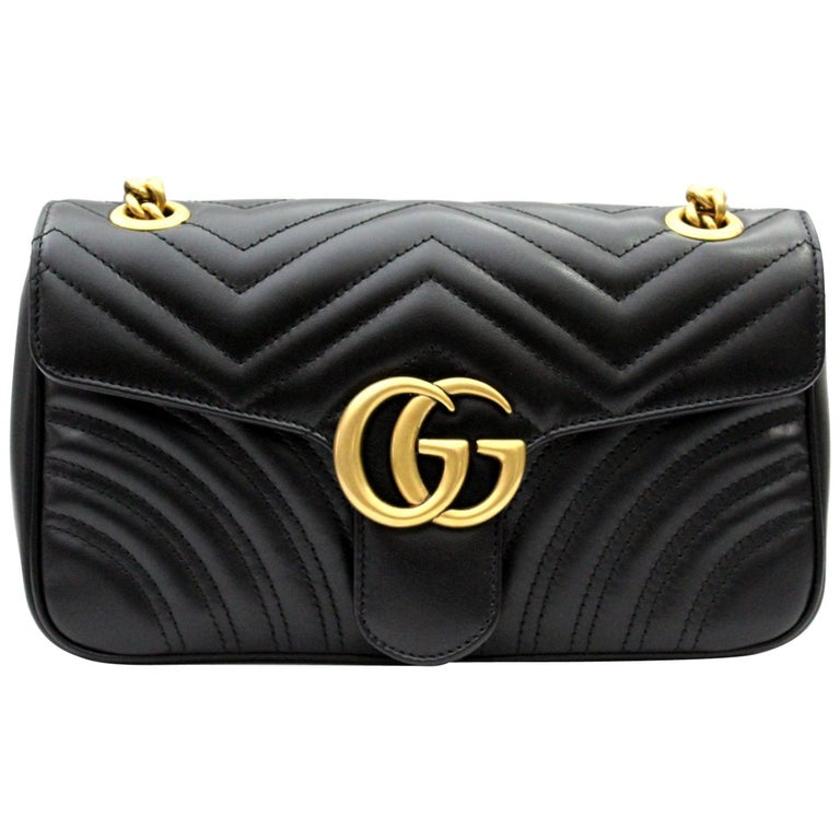 Gucci Marmont Black Leathe Shoulder Bag at 1stDibs gucci marmont sale