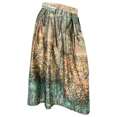 1960s Printed Art Nouveau Handmade Skirt