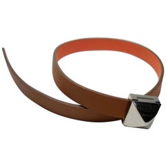 Hermès Médor Infini Bracelet Gold Crevette Leather and Palladium Double tour