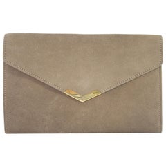 Vintage 60's Hermes Clutch Solid 18k Gold Clasp