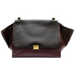 Cèline Tri-color Leather Trapeze Bag