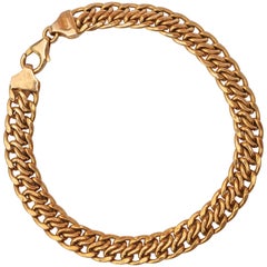 Vintage Milor Italian Fancy Link 14 Karat Gold Chain Bracelet