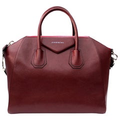 Givenchy Bordeaux Lambskin Leather Antigona Bag