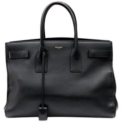 Yves Saint Laurent Blu Leather Sac de Jour Bag