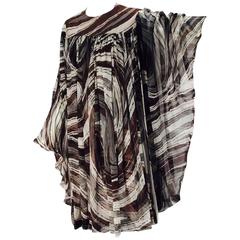 1960s Donald Brooks Swirl Print Batwing Dress 3