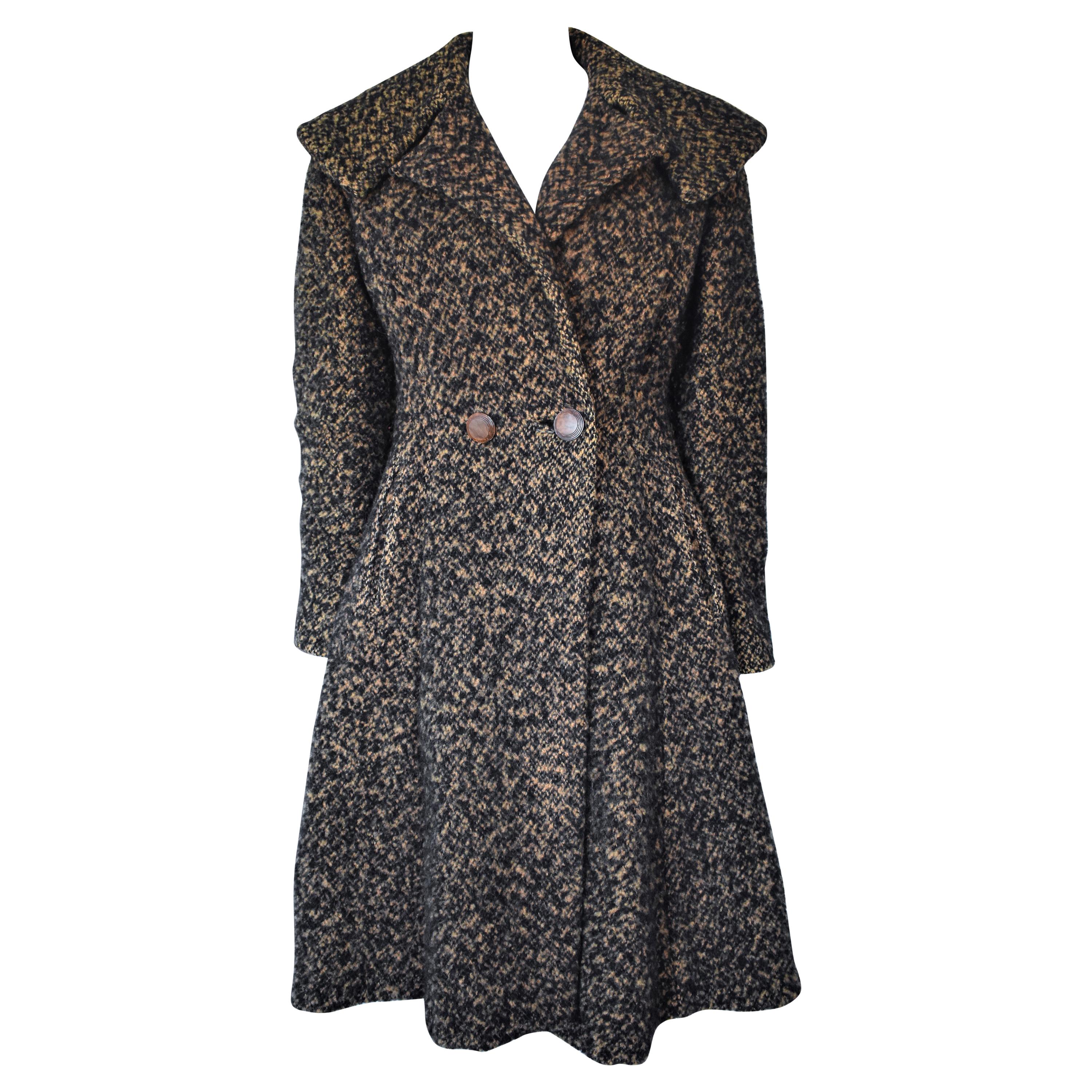 Vintage Boucle Wool 'New Look' Coat For Sale