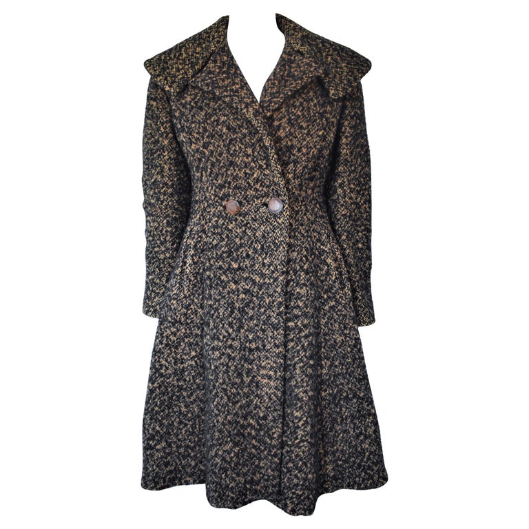 Vintage Boucle Wool 'New Look' Coat For Sale at 1stDibs