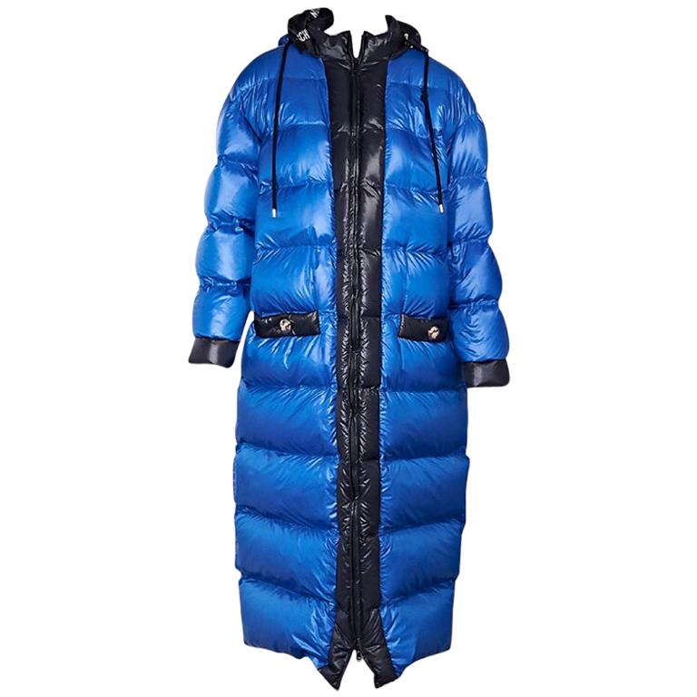 Blue Moschino Couture Long Puffer Coat For Sale at 1stDibs | moschino ...