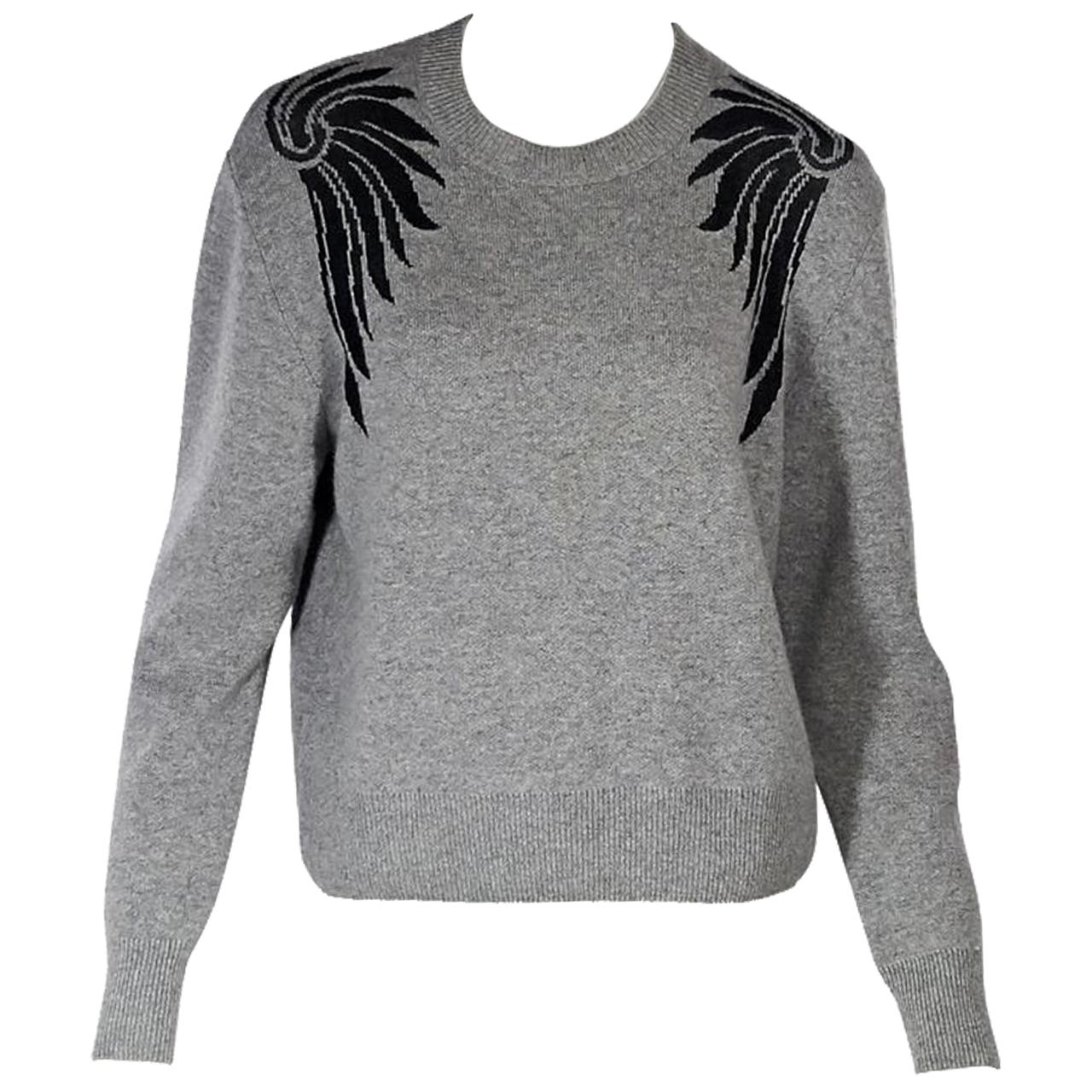 Grey & Black Dries van Noten Cashmere-Blend Sweater