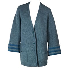 Blue Chanel Cashmere Cardigan