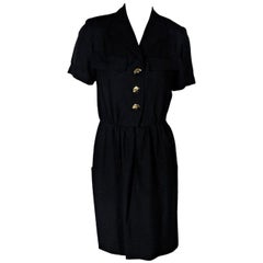Black Vintage Yves Saint Laurent Rive Gauche Dress