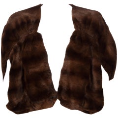 Lanvin by Alber Elbaz Brown Fur Cocoon Jacket, Hiver 2008