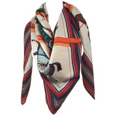 Hermes Couvertures et Tenues de Jour Shawl in Cashmere/Silk