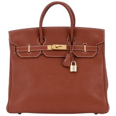 Hermes Birkin Hac 32 Fauve Fjord Gold Bag