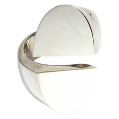 Stunning Hermès Chaine d'Ancre Initiale Cuff Bracelet TGM / Size S /Silver 925" 
