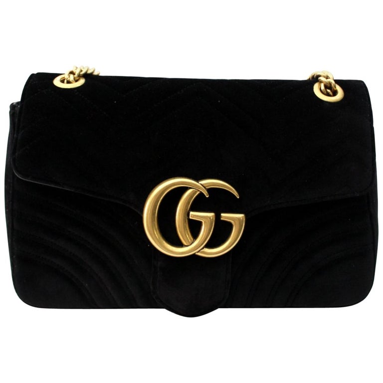 Gucci Black Velvet Marmont Bag at 1stDibs gucci flora by gucci, gucci