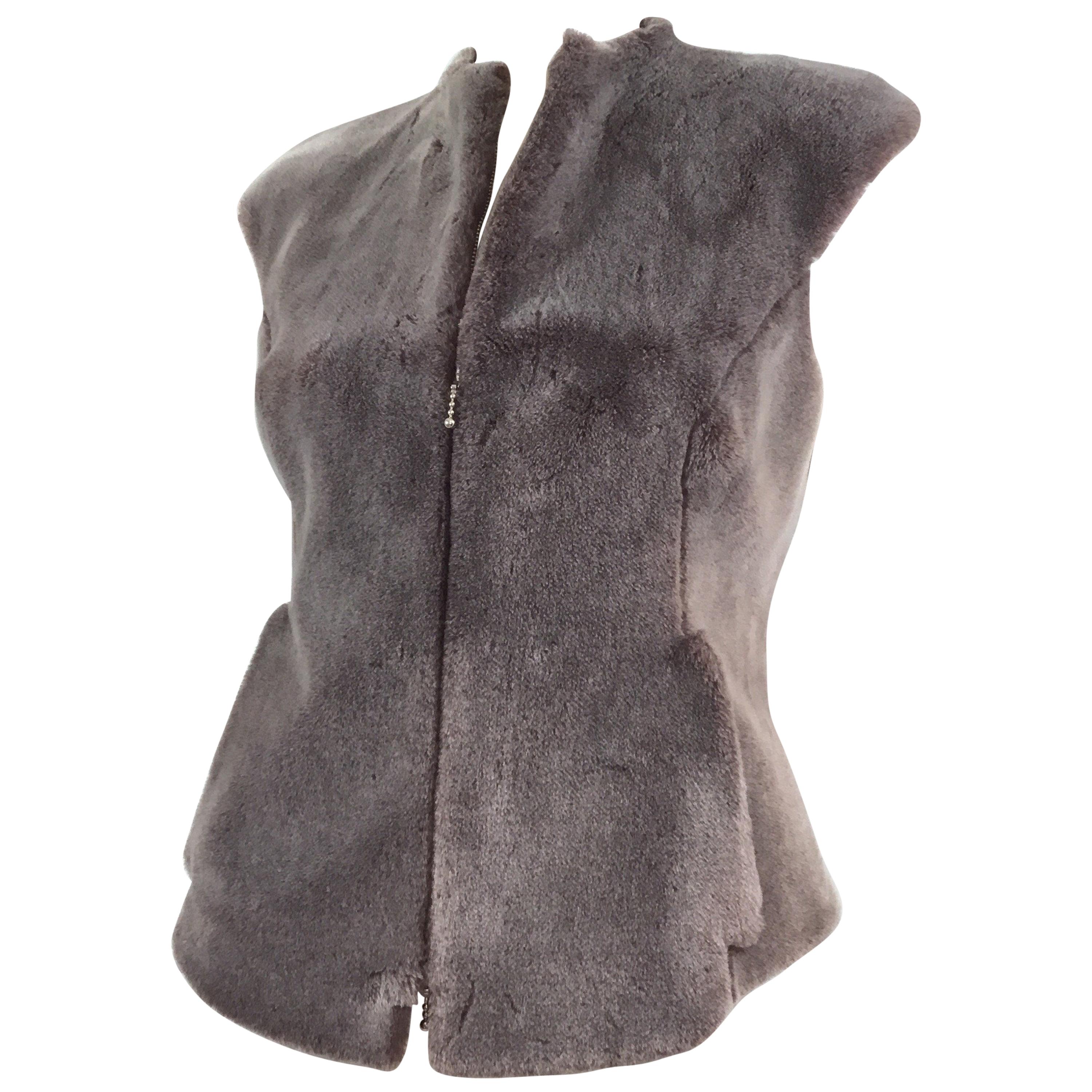 Chloé Faux Fur Zip Vest
