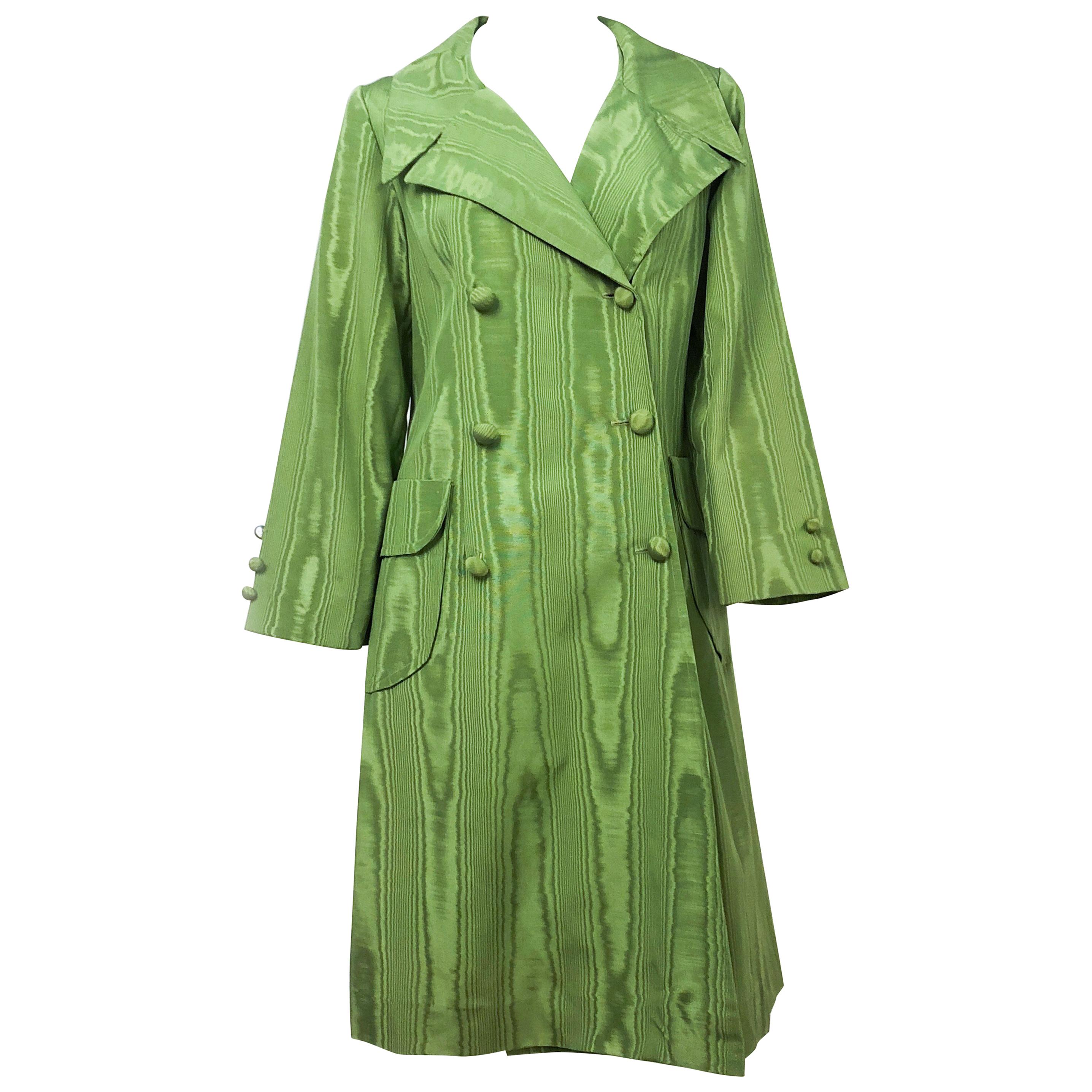 1970s Avocado Green Moire Coat